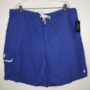 Polo Ralph‎ Lauren Men's 3XLT Blue Lined Drawstring Board Shorts Swim Trunks NWT